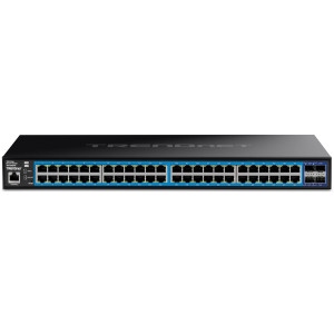 TRENDnet TEG-3524S 52-Port Managed Gigabit Ethernet Switch, 4x 10G SFP+ ports, rack mountable